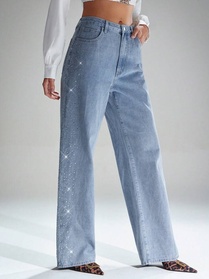 Gigi - Rhinestone Embellished Jeans