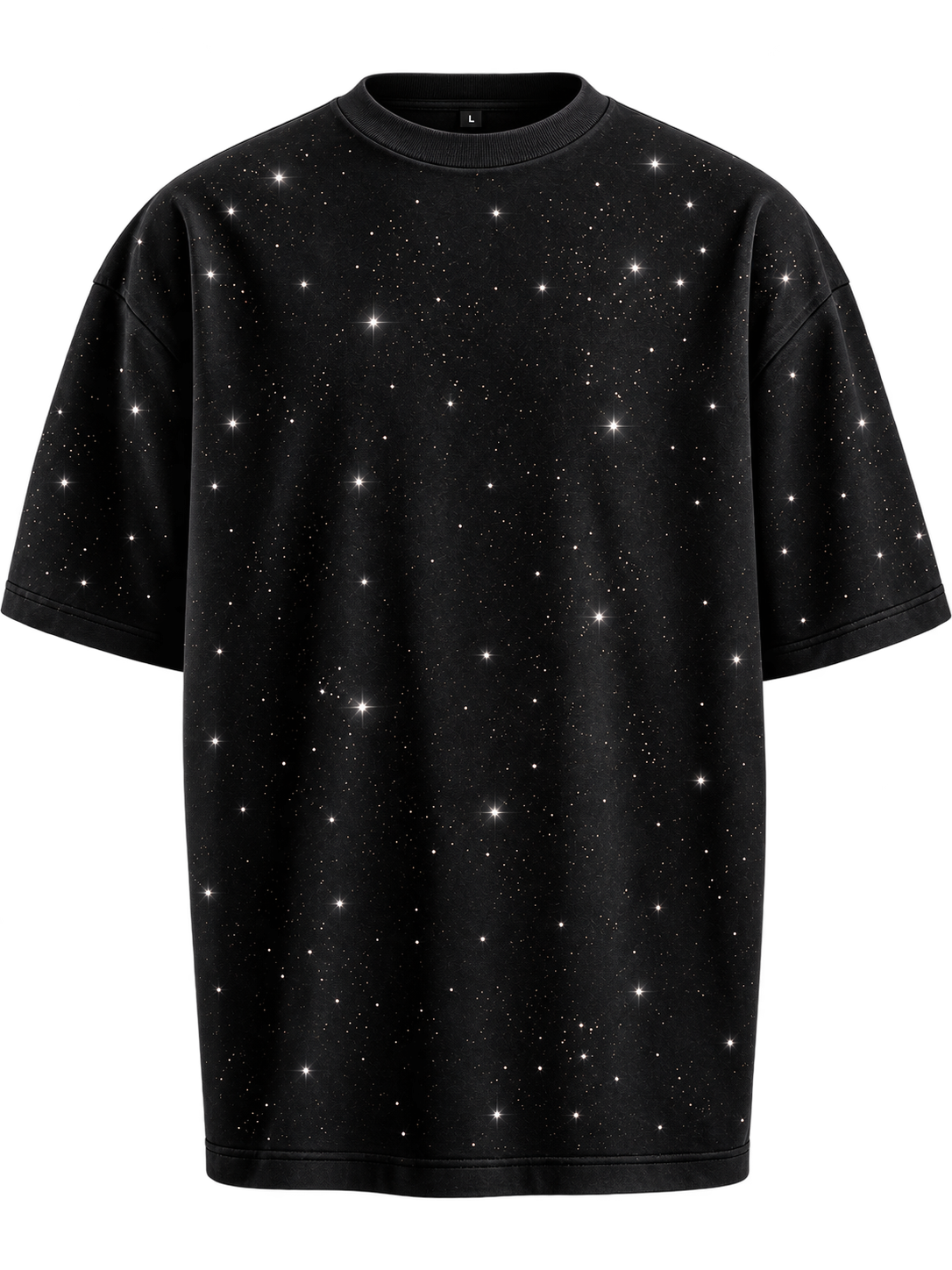 Midnight Rhinestone Unisex Oversized T-Shirt - Image 1