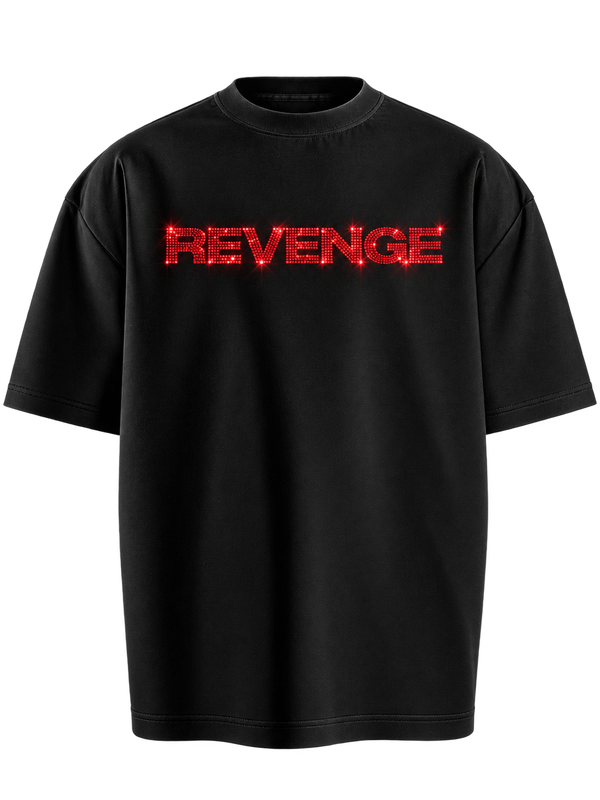 REVENGE - Rhinestone Oversized Unisex T-Shirt