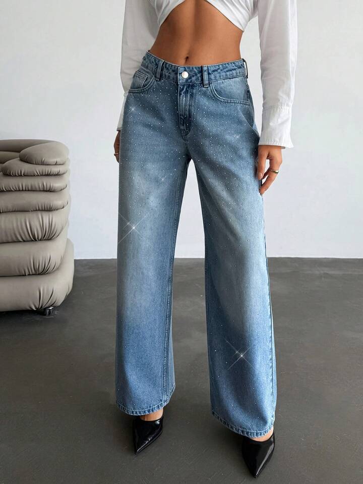 Light Blue Part Wear Jeans For Women