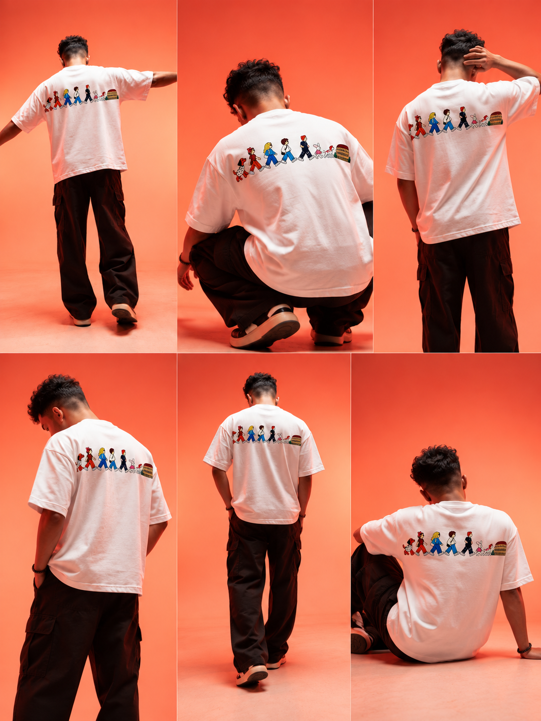 Travel Story Graphic Oversized T-Shirt - White - Image 11