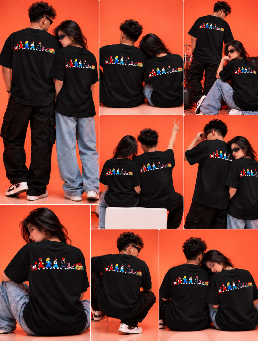 Travel Story Graphic Oversized T-Shirt - Black - Image 13