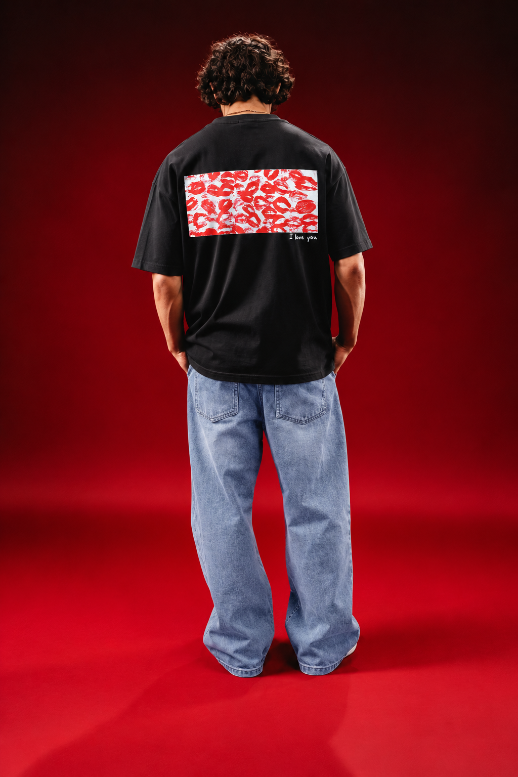 Love Affair Oversized T-Shirt – Black - Image 4