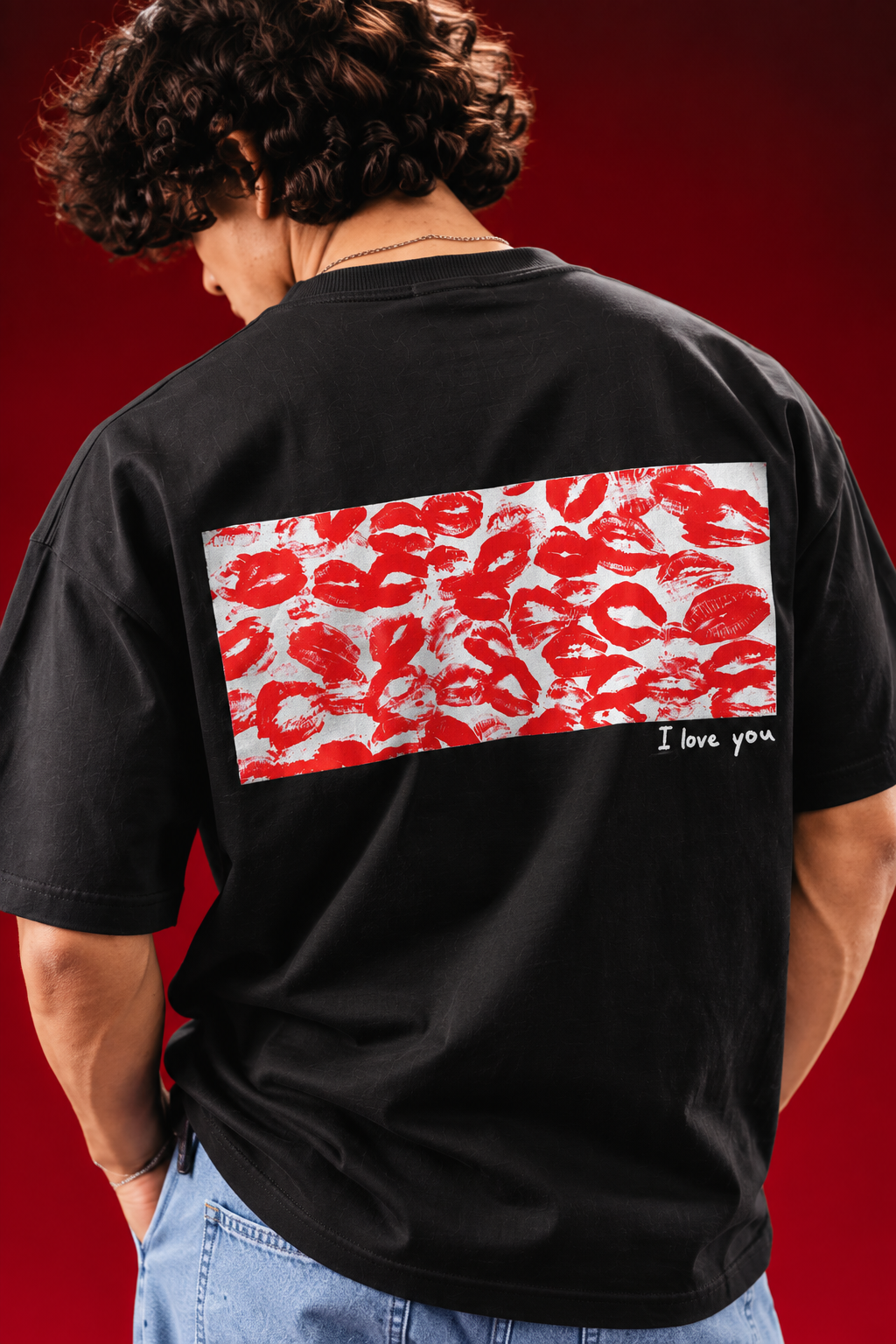 Love Affair Oversized T-Shirt – Black - Image 5