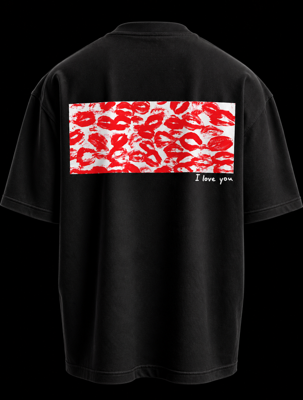 Love Affair Oversized T-Shirt – Black