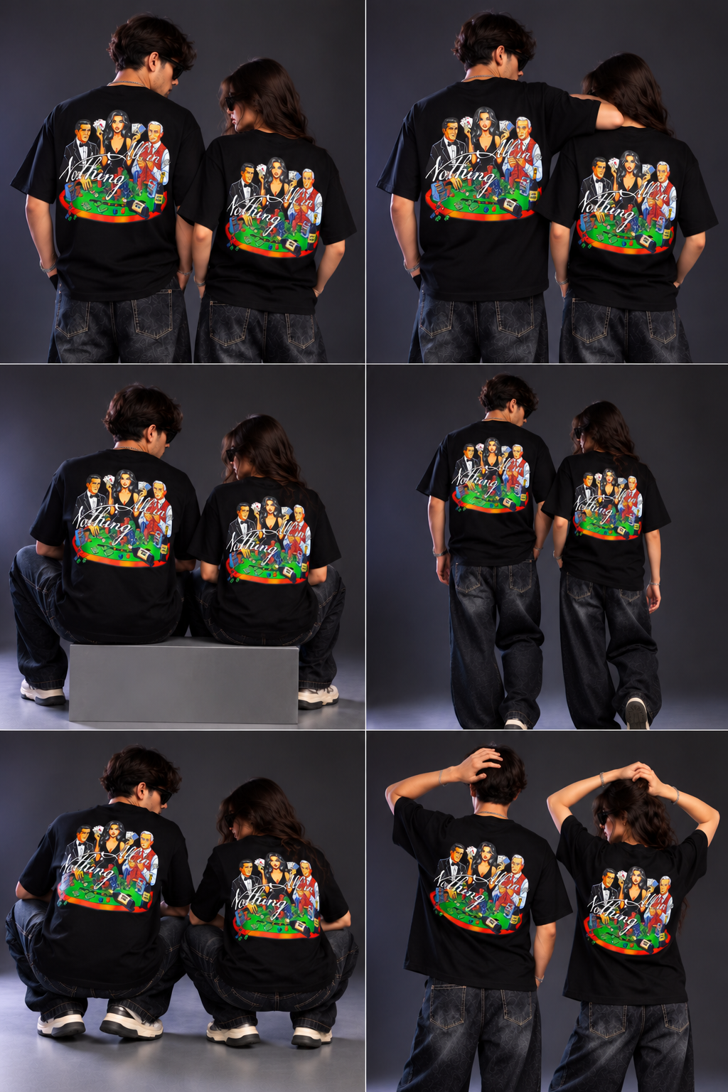 All In Or Nothing Oversized Graphic T-Shirt – Black - Image 11