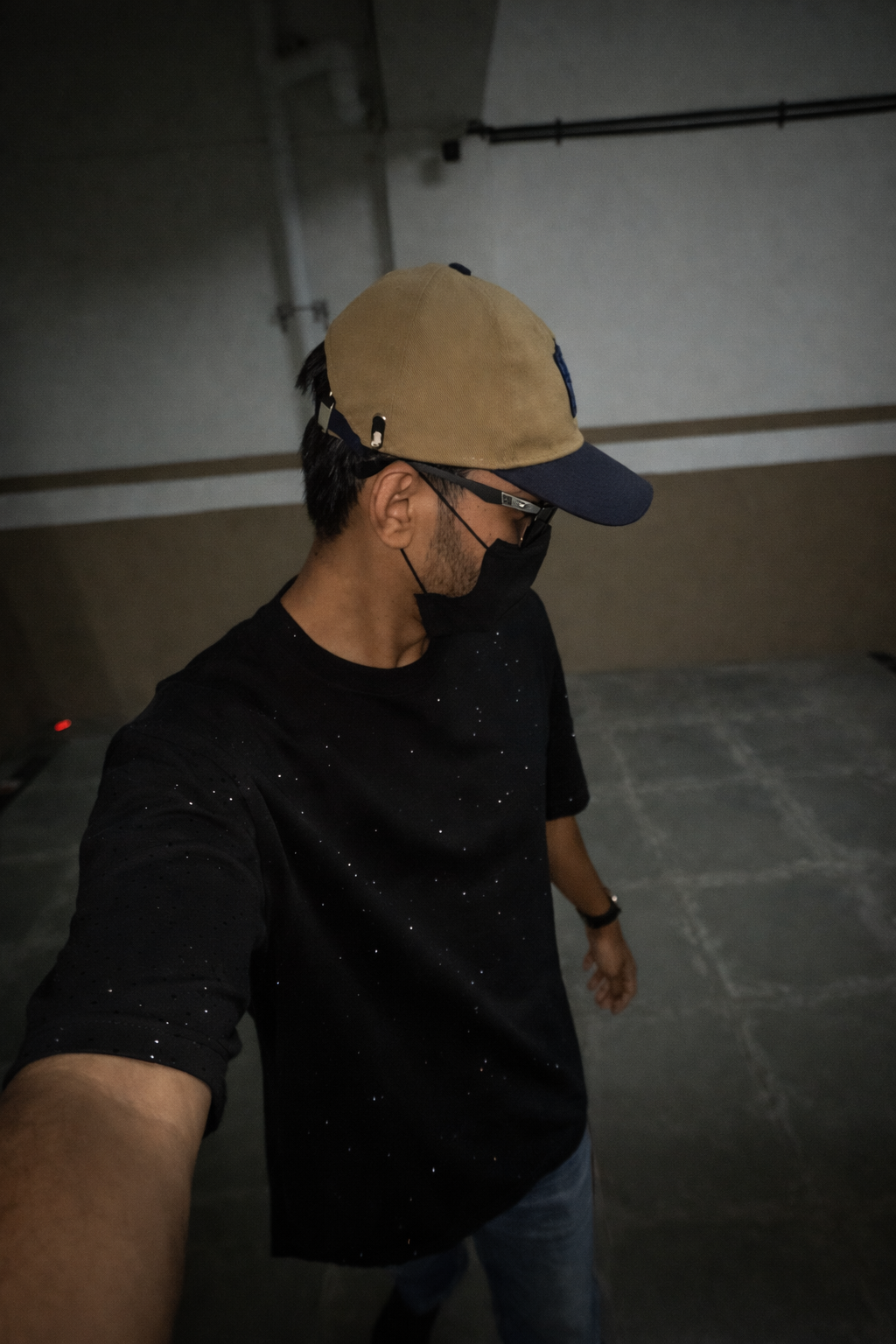 Midnight Rhinestone Unisex Oversized T-Shirt