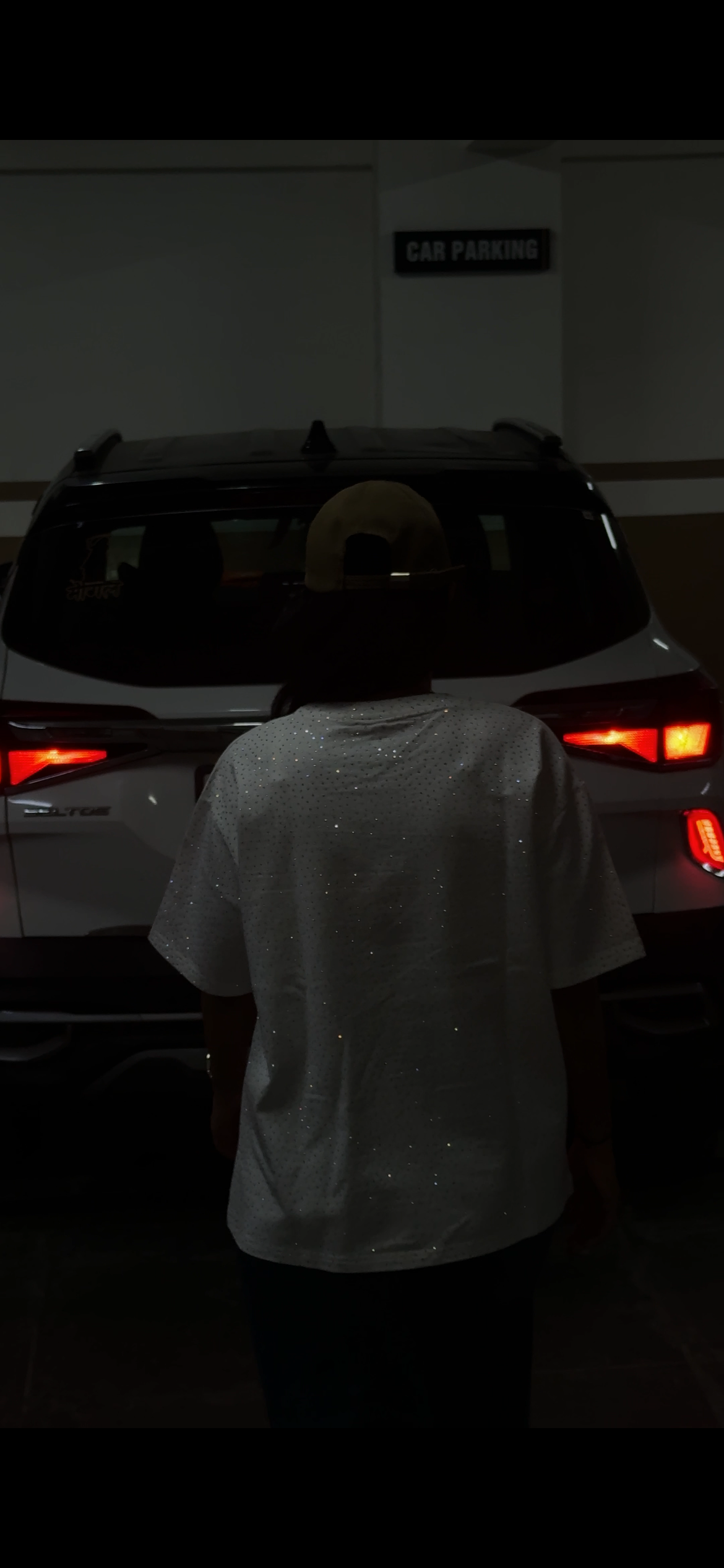 Stellar Spark – Premium Rhinestone Oversized White Unisex T-Shirt