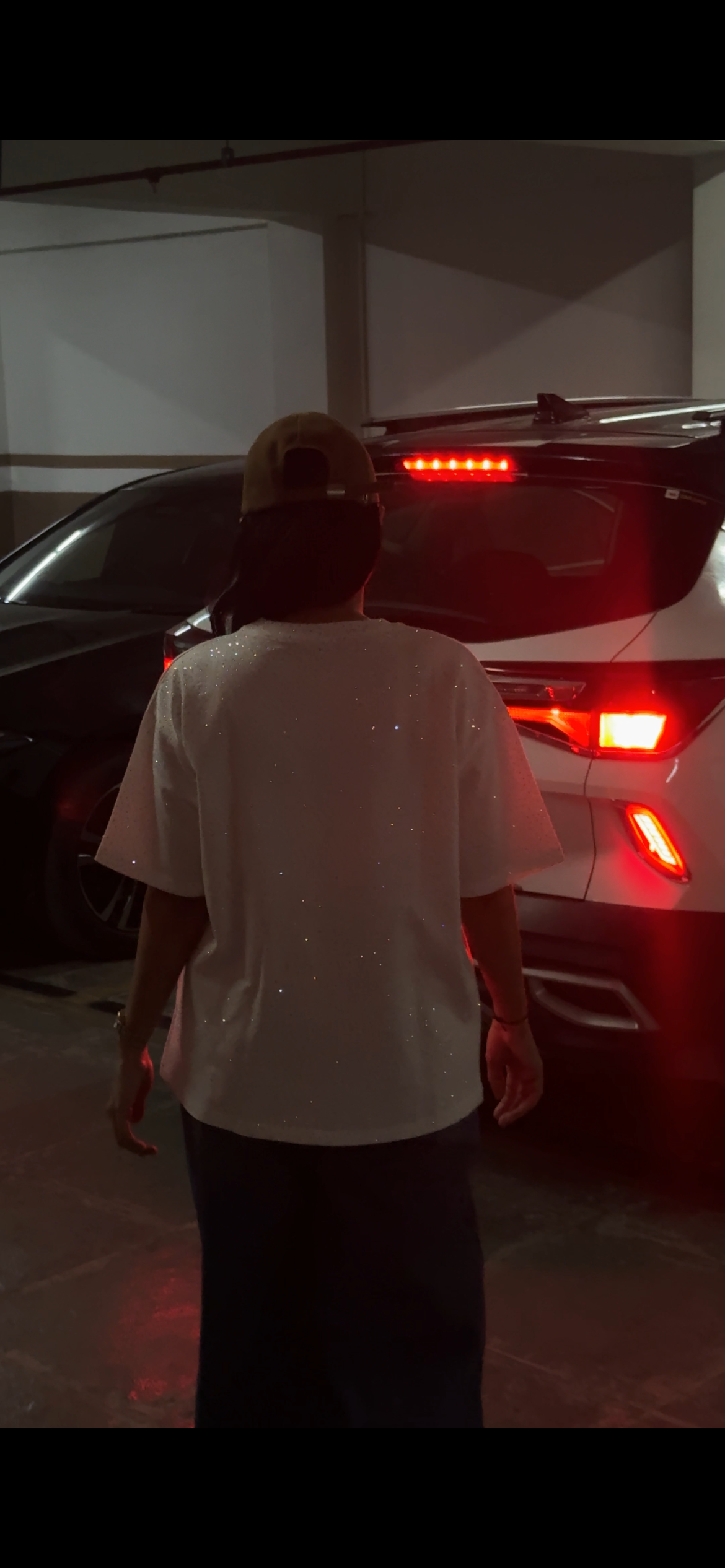 Stellar Spark – Premium Rhinestone Oversized White Unisex T-Shirt