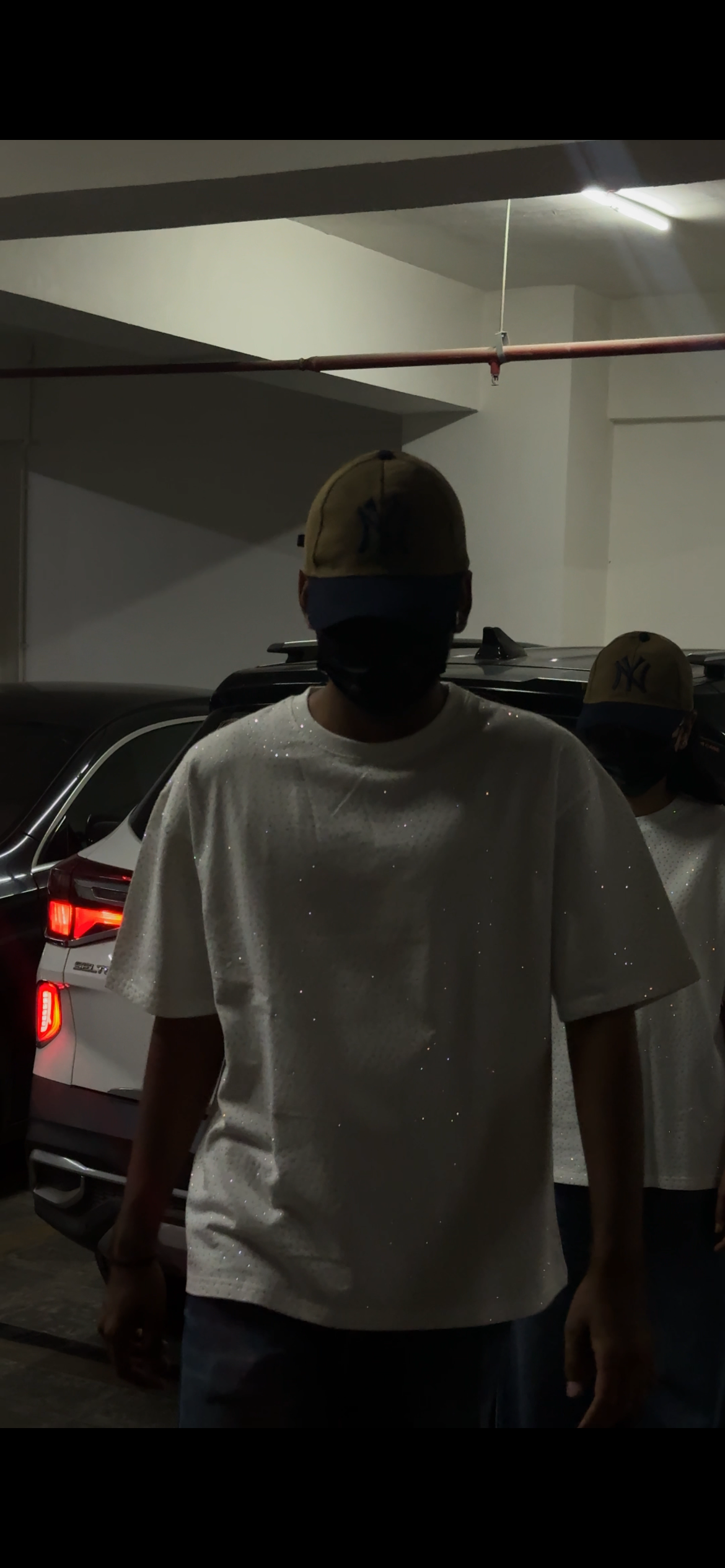 Stellar Spark – Premium Rhinestone Oversized White Unisex T-Shirt