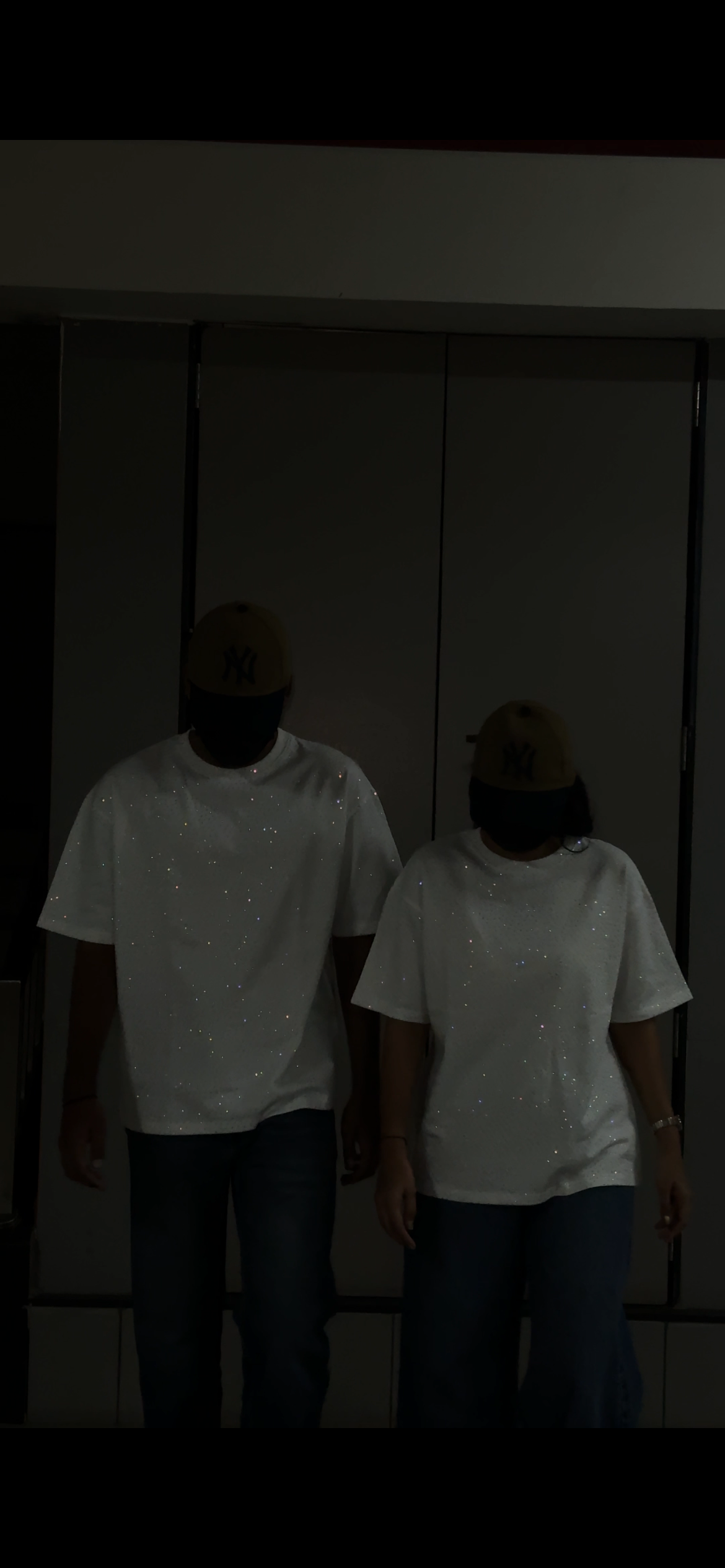 Stellar Spark – Premium Rhinestone Oversized White Unisex T-Shirt