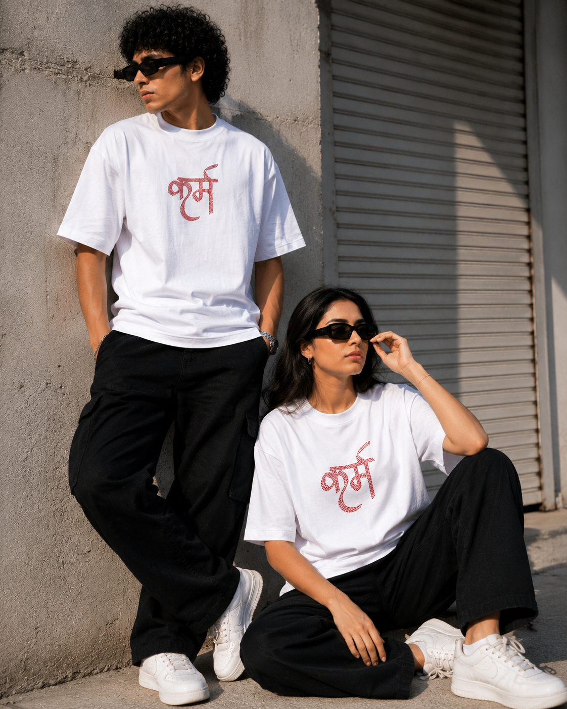 KARM Rhinestone Oversized Tee – White Edition - Image 8
