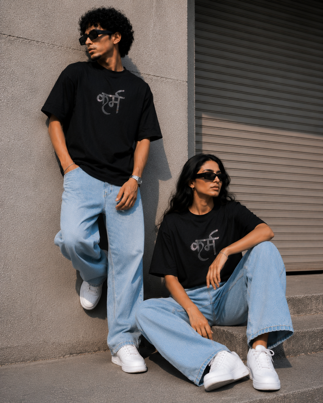 KARM Crystal Rhinestone Oversized Tee – Black Edition - Image 7